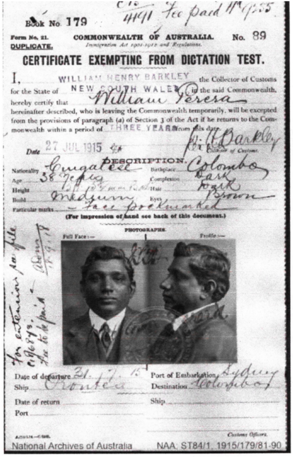 Australia’s Dictation Test and early Arrivals from Ceylon By Earlson Forbes 04