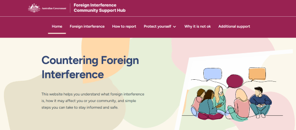 Countering Foreign Interference – Community Support Hub