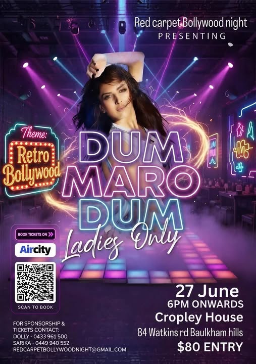 Dum Maro Dum - Saturday, 27 June | From 6:30 PM onwards ( Sydney Event )