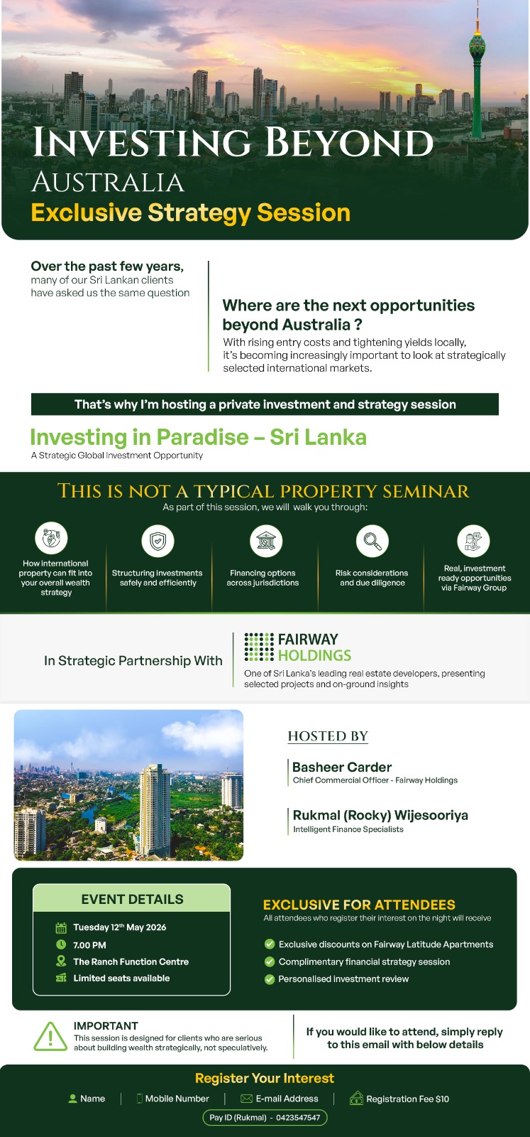 Investing Beyond Australia – Exclusive Strategy Session - 12th May 2026 - 7PM