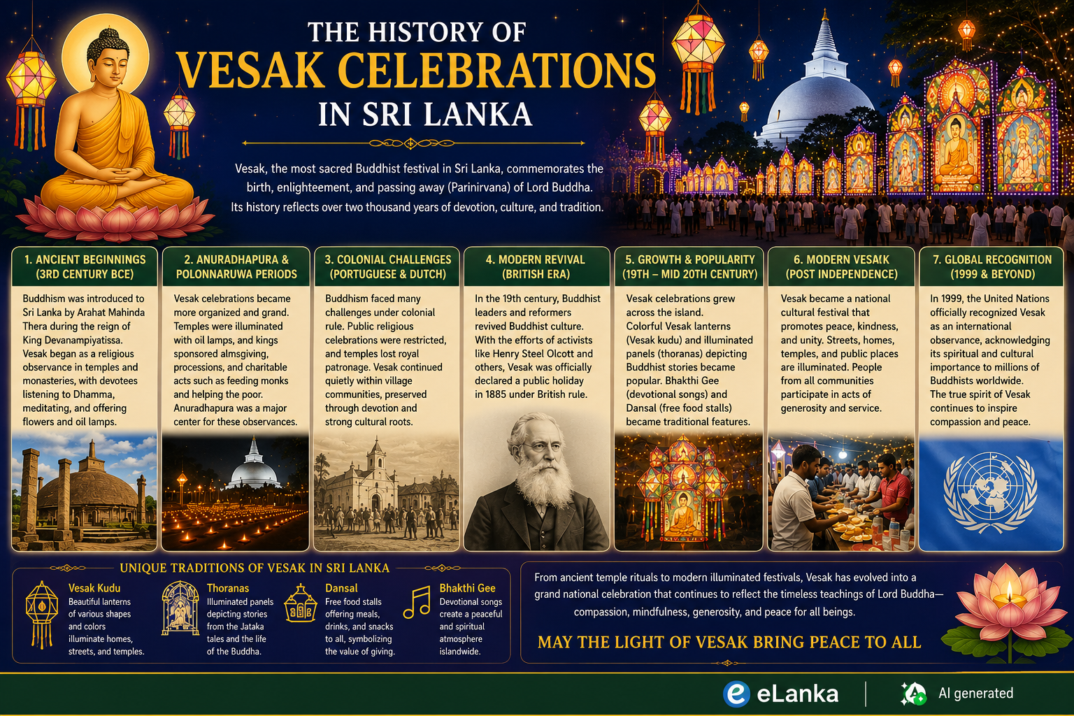 The History of Vesak Celebrations in Sri Lanka - By Malsha - eLanka