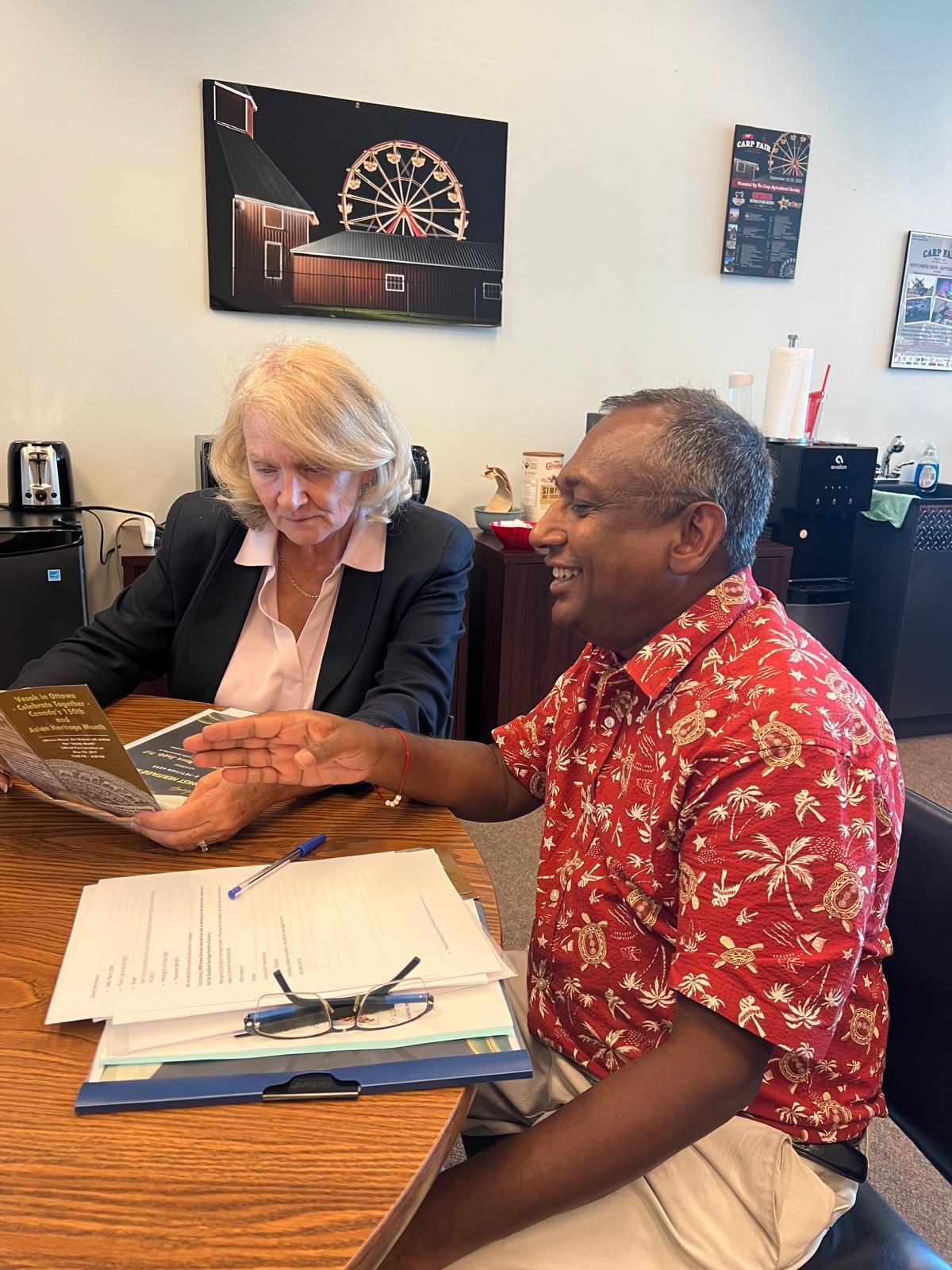 Visita Leelaratna with MPP Karen McCrimmon (Kanata–Carleton)