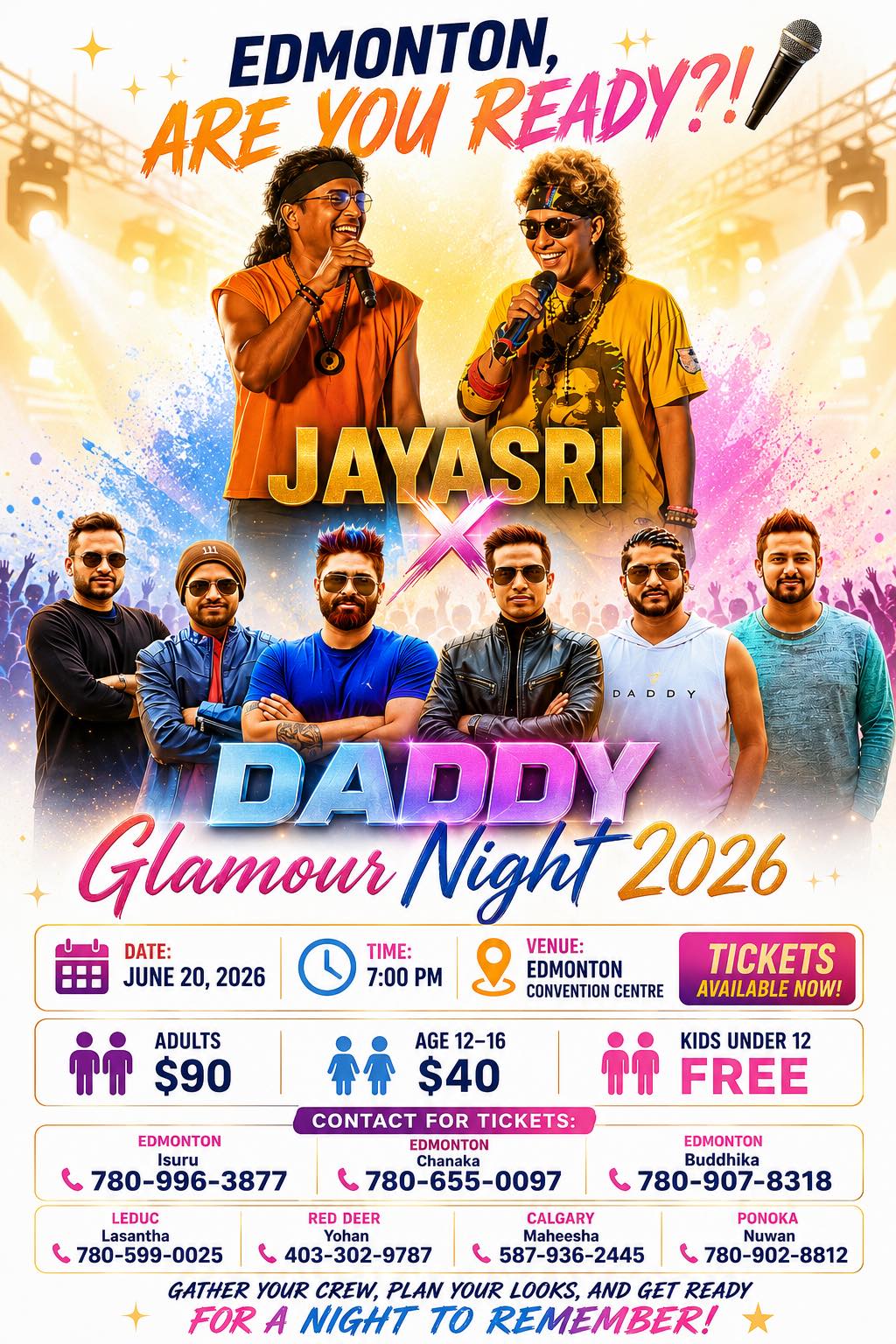 DADDY Glamour Night with Jaya Sri - June 20 2026 - 7:00 PM ( Canada Event )