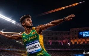 Rumesh Tharanga Pathirage, Sri Lanka javelin thrower, World No 3 javelin ranking, Sri Lankan athletics, Rome Diamond League 2026, Wanda Diamond League Rome, Sri Lanka sports news, javelin world rankings, Los Angeles Olympics 2028, Sri Lankan Olympian, athletics Sri Lanka, national javelin record Sri Lanka, 92.62 metre throw, world leading javelin throw 2026, Asian athletics, World Athletics rankings, Sri Lankan sports achievements, track and field Sri Lanka, international athletics, Sri Lankan athlete success, global Sri Lankan community, Olympic medal contender, Rome Golden Gala, Stadio Olimpico Rome, javelin championship, elite athletics, Sri Lankan sports history, eLanka sports news, sports inspiration Sri Lanka, world athletics news