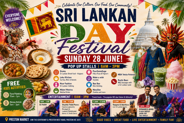 SRI LANKAN DAY FESTIVAL- SUNDAY 28 JUNE ( Melbourne Event)