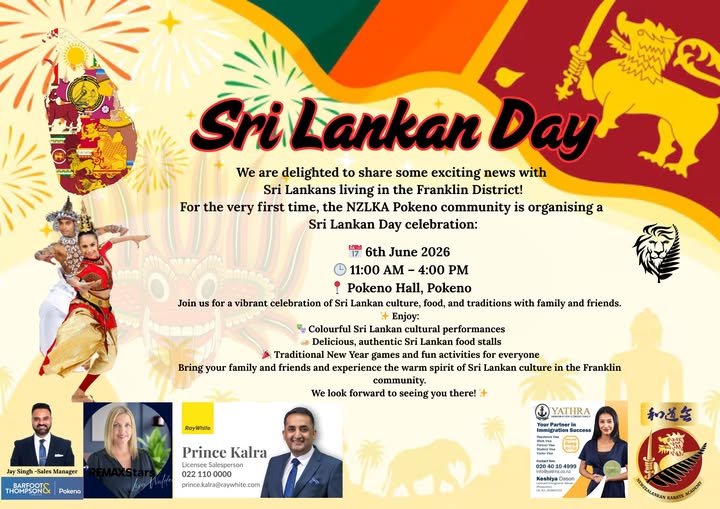 Pokeno Sri Lankan community is proudly organising a Sri Lankan Day celebration 2026 ( New Zealand Event )