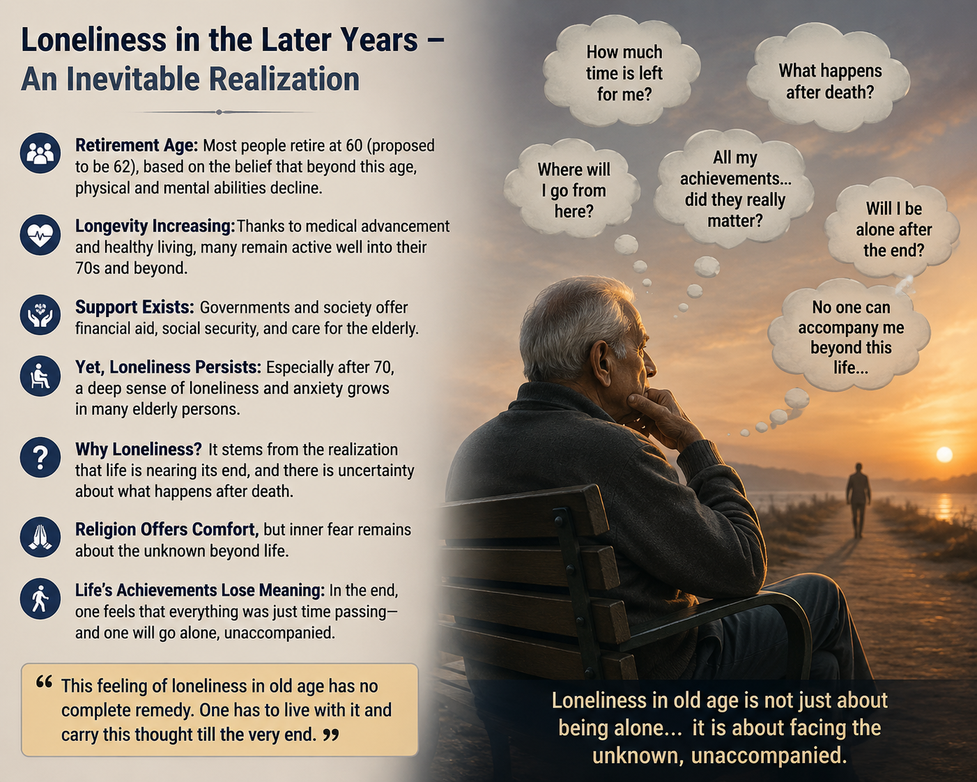 WHY ELDERLY PERSONS FEEL LONELY - By N.S.Venkataraman