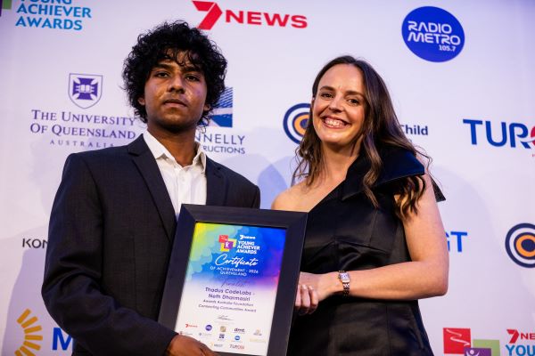 AAF Connecting Communities Award - Presenter - Tionne Young and Finalist - Thadus CodeLabs - Neth Dharmasiri
