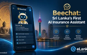 Beechat, Sri Lanka Insurance, SLICGL, Sri Lanka Insurance Corporation General Limited, AI insurance assistant, generative AI Sri Lanka, insurance chatbot, trilingual AI, Sinhala AI chatbot, Tamil AI chatbot, English AI chatbot, digital insurance Sri Lanka, online insurance services, insurance claims Sri Lanka, policy verification, claim status tracker, BotCircuits, BFSI technology, customer service AI, insurance innovation, Sri Lankan technology, fintech Sri Lanka, insurance automation, AI customer support, eLanka news