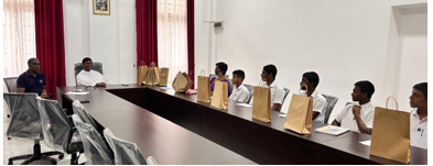 Ashok with the scholarship students in 2025