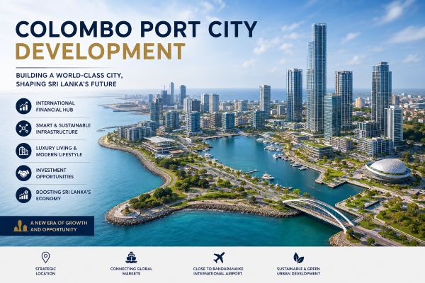 Colombo Port City Development Sri Lanka waterfront skyline