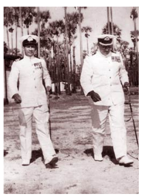 Commander E P Wickramasinghe and Rear Admiral Rajan Kadiragamar