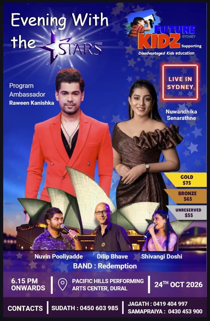 Evening With the Stars LIVE IN SYDNEY - 24th October 2026 - 6.15 PM onwards ( Sydney Event)