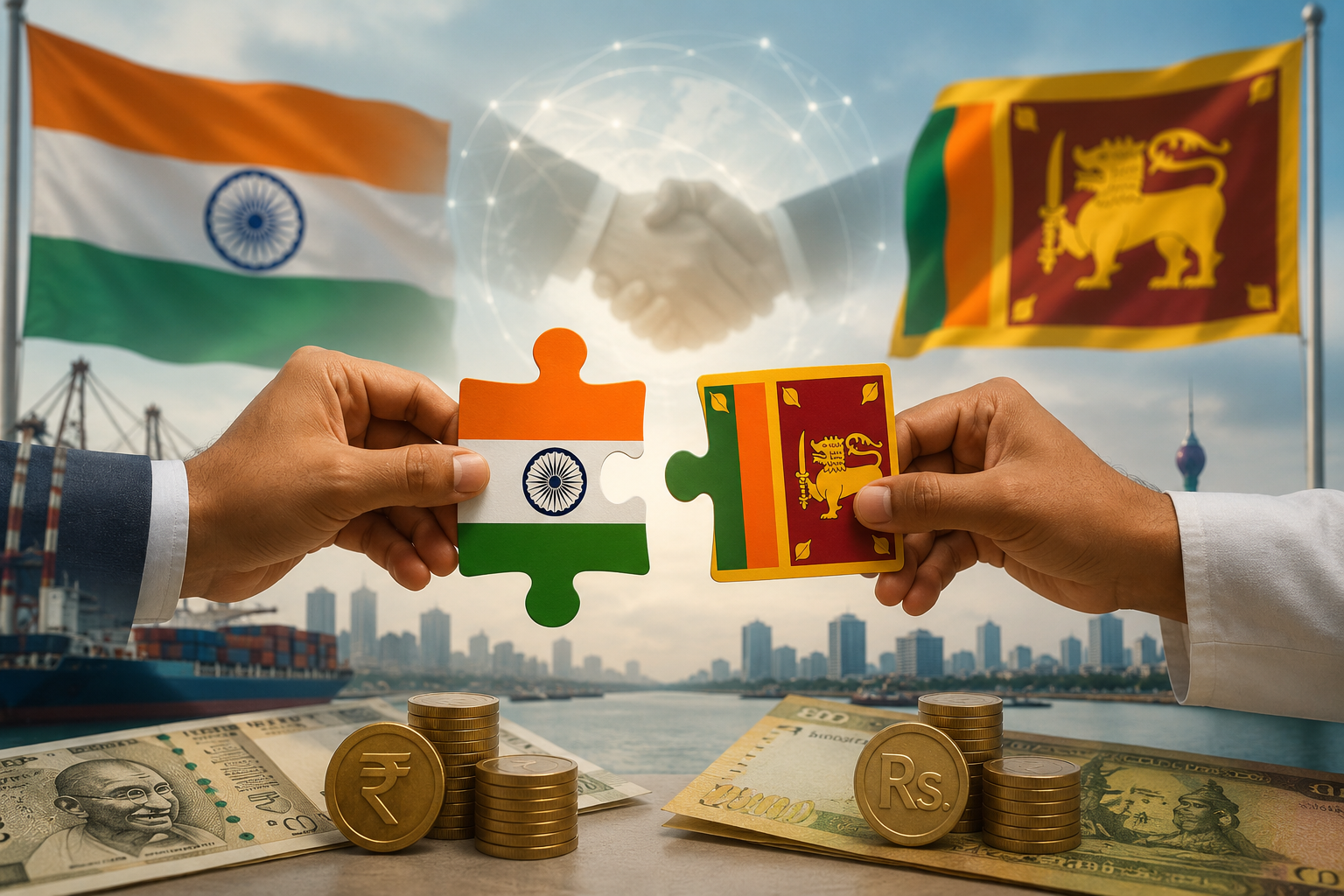 India and Sri Lanka promoting a shift from traditional dollar-based currency