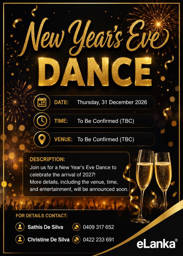 New Year’s Eve Dance – 31 December 2026