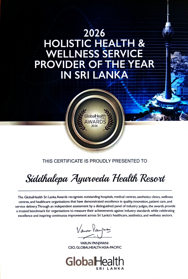 Siddhalepa Ayurveda Products and Health Resort Honoured with Prestigious GlobalHealth Sri Lanka Awards