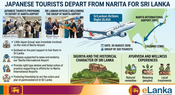 200 Japanese tourists to Sri Lanka
