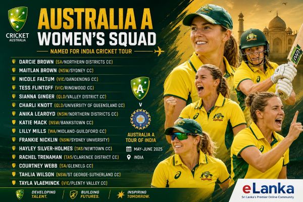 Australia A Womens squad-eLanka