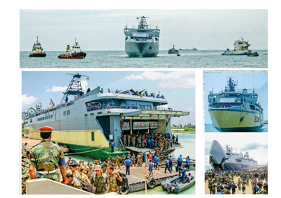 Jetliner passenger ferry operated by SLN for military personnel