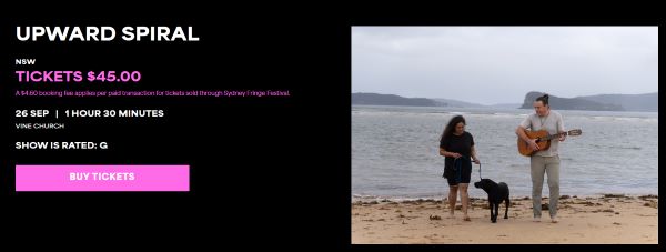 Sydney Fringe Festival – Saturday 26 September 2026 – Natasha Sansoni’s Performance (and David Sansoni on Keyboards)