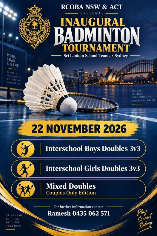 A FIRST FOR OUR SRI LANKAN SCHOOL COMMUNITY IN SYDNEY!