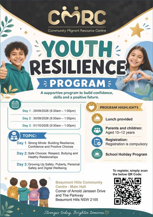 CMRC’s Youth Resilience Program - 29 September – 1 October 2026 ( Sydney event )