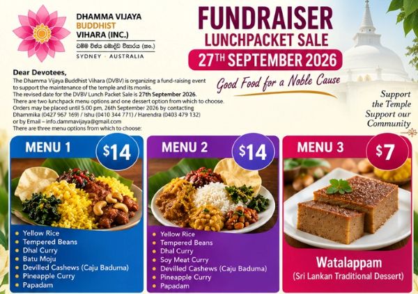 Dhamma Vijaya Buddhist Vihara Fundraiser Lunch Packet Sale 03