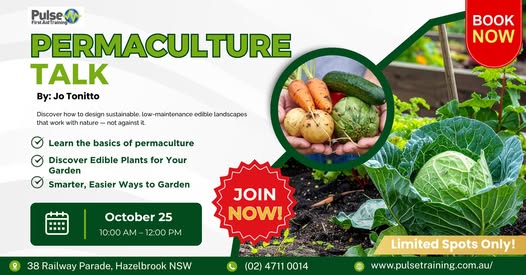 Permaculture Talk By Jo Tonitto - Sunday 25 October 2026 - 10:00 AM – 12:00 PM ( Sydney Event)