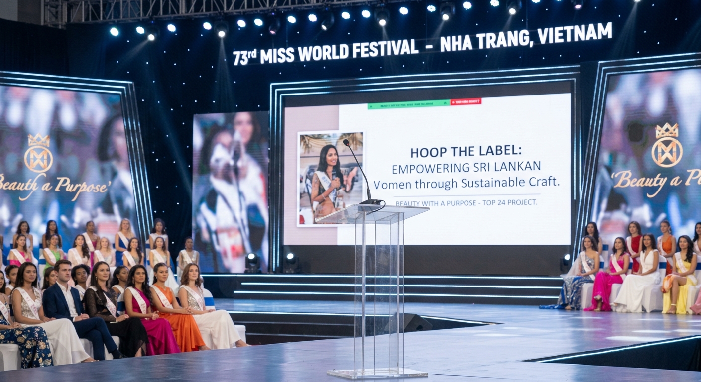 Prathibha Liyanarachchi, Miss World Sri Lanka 2026, Sri Lanka at Miss World 2026, 73rd Miss World, Miss World Festival 2026, Prathibha Liyanarachchi Miss World, Sri Lankan beauty queen, Sri Lankan fashion designer, Hoop The Label, Beauty With a Purpose, Sri Lankan artisans, women empowerment Sri Lanka, Sri Lankan talent, Top Model Miss World, Miss World Sports Challenge, Sri Lankan representation, Miss World Vietnam 2026