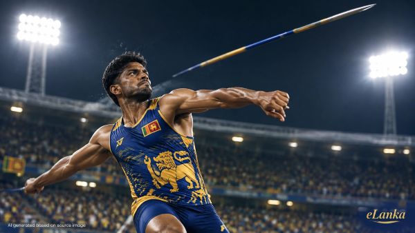 Rumesh Tharanga, Sri Lankan javelin champion, Sri Lanka athletics, Sri Lankan athletes, Sri Lankan sports, athlete support Sri Lanka, javelin throw Sri Lanka, sports development Sri Lanka, 2026 Asian Games, Sri Lankan sports news, athletics in Sri Lanka, emerging athletes Sri Lanka, Sri Lanka sports support, Sri Lankan athletes funding