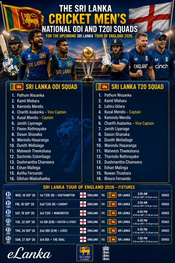 Sri Lanka Tour of England 2026