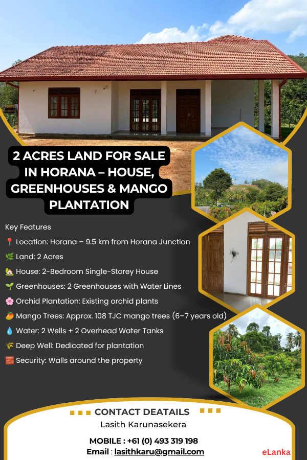 2 Acres Land for Sale in Horana