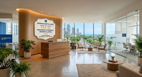 Janashakthi Life has been named among Sri Lanka’s Top 20 Women-Friendly Workplaces 2026, recognising its focus on women’s careers and leadership.