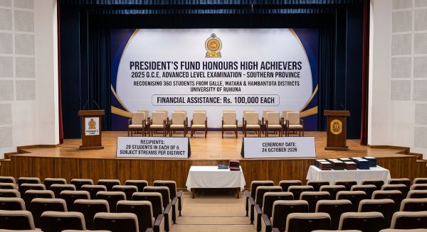 President’s Fund student awards Sri Lanka