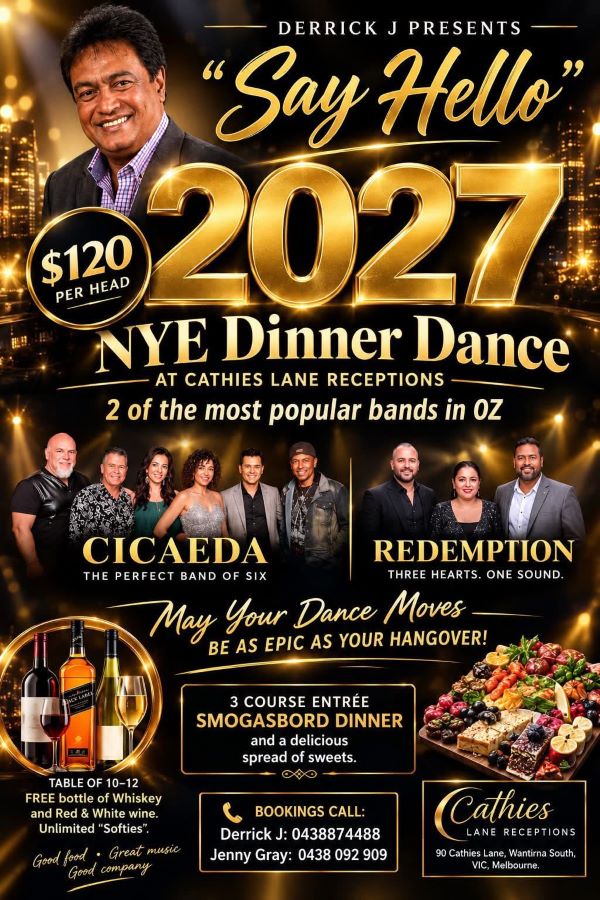 Say Hello to 2027 – New Year’s Eve Dinner Dance