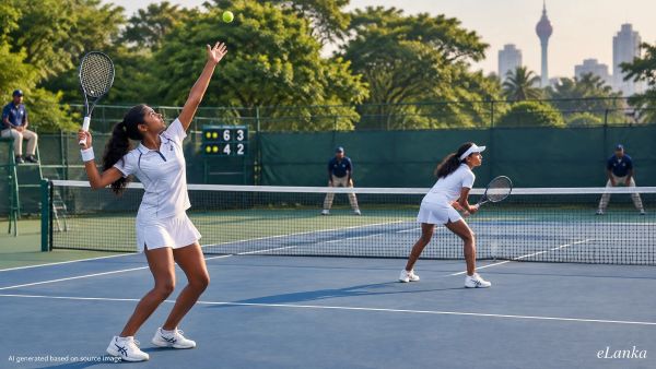Sri Lankan junior tennis players
